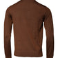 Brown Cashmere Buttoned Men Pullover Sweater