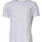 White Logo Embossed Cotton Crewneck T-shirt