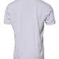 White Logo Embossed Cotton Crewneck T-shirt