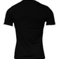 Black Medusa Print Cotton Crew Neck Men T-shirt