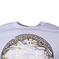 White Medusa Print Cotton Crew Neck T-shirt