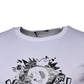 White Panda King Cotton Crew Neck T-shirt