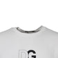 White DG Logo Crew Neck Short Sleeves T-shirt