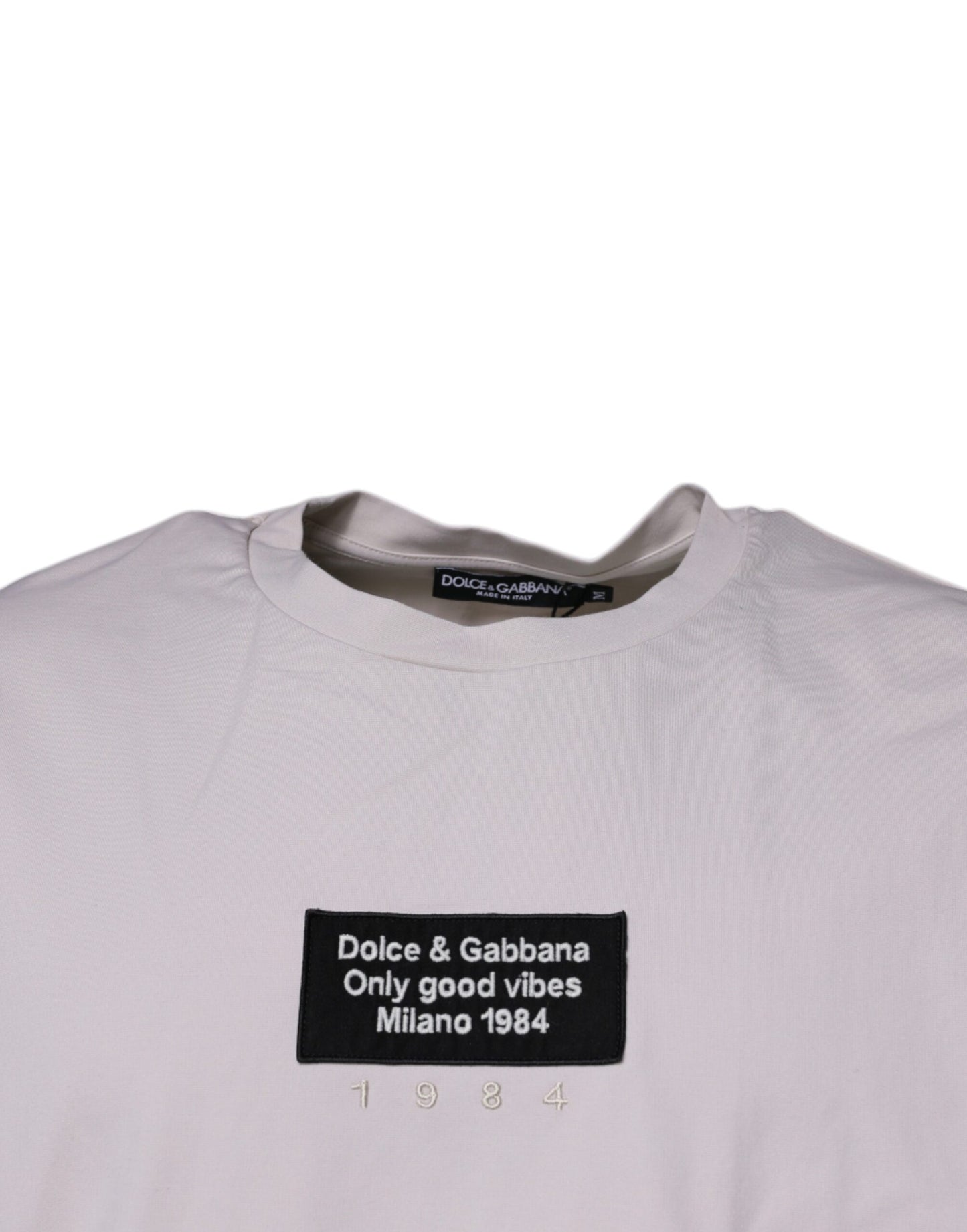 Beige DG Logo Crew Neck Short Sleeves T-shirt