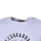 White Logo Print Cotton Crew Neck T-shirt