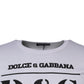 White D&G King Of Love Cotton Crew Neck T-shirt