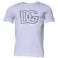 White DG Logo Cotton Crew Neck T-shirt