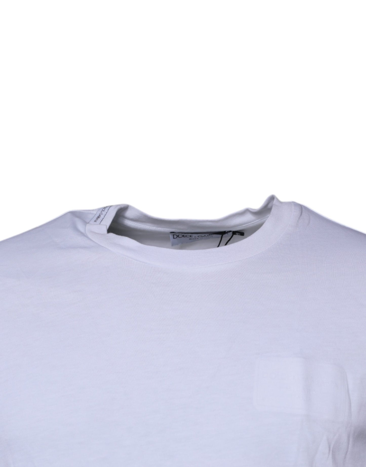 White DG Logo Cotton Crew Neck T-shirt