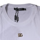 White DG Logo Crew Neck Short Sleeve T-shirt