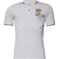 Off White Crown Cotton Collared Polo T-shirt