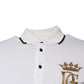 Off White Crown Cotton Collared Polo T-shirt