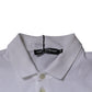 White Cotton Crown Collared Polo T-shirt