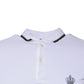 White Cotton Crown Collared Polo T-shirt