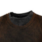 Brown Cotton Round Neck Sleeveless T-shirt