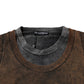 Brown Cotton Round Neck Sleeveless T-shirt