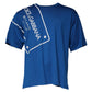 Blue Logo Print Cotton Men Crew Neck T-shirt