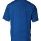 Blue Logo Print Cotton Men Crew Neck T-shirt