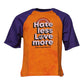 Orange Purple Graphic Print Short Sleeves T-shirt