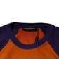 Orange Purple Graphic Print Short Sleeves T-shirt