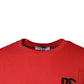 Red DG Logo Cotton Crew Neck T-shirt