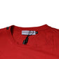 Red DG Logo Cotton Crew Neck T-shirt