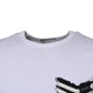 White Stripes Crew Neck Short Sleeves T-shirt