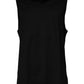 Black Cotton Round Neck Sleeveless T-shirt