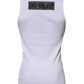 White Cotton Round Neck Sleeveless T-shirt