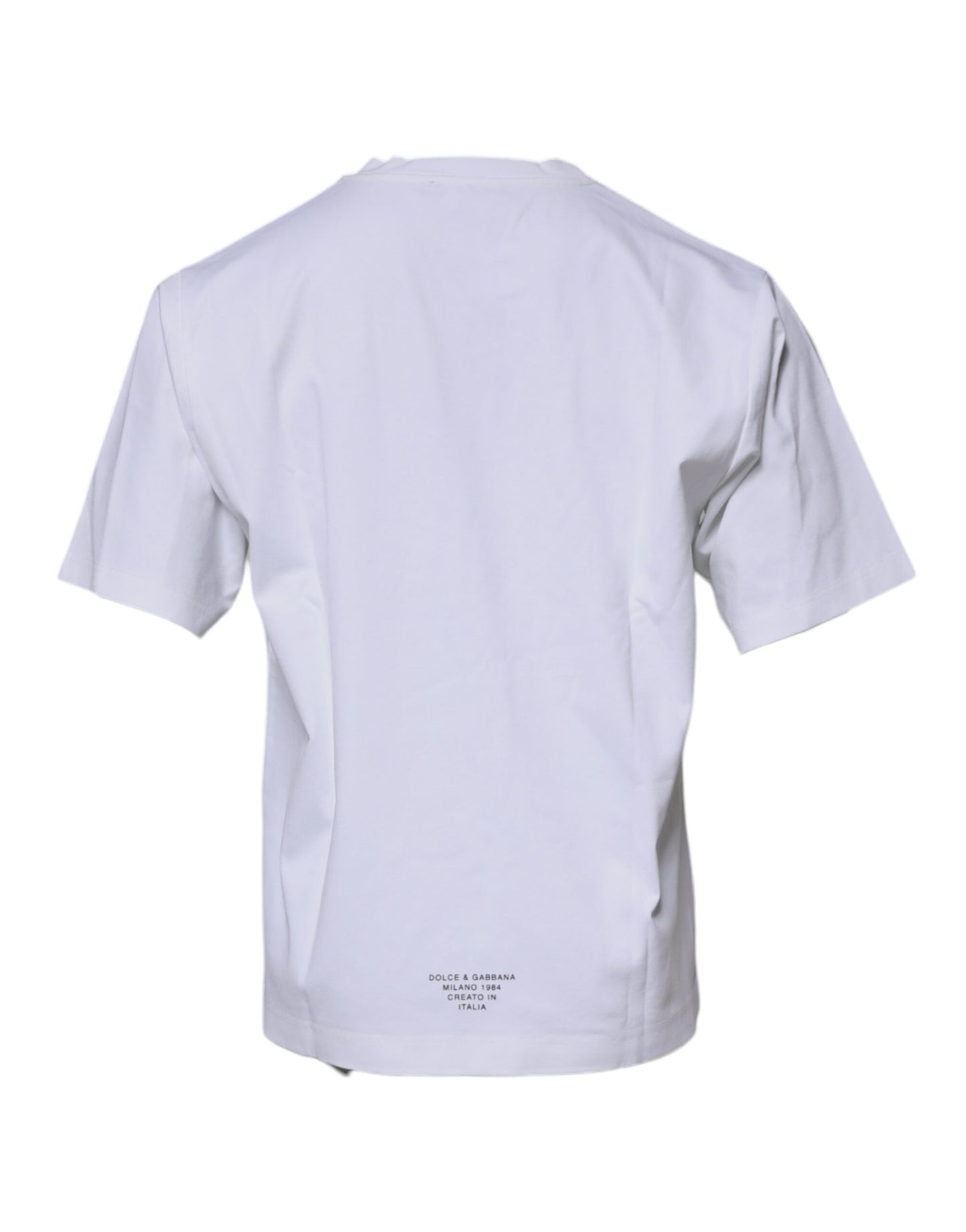 White DG Logo Cotton Crew Neck T-shirt