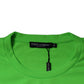 Green DG Logo Cotton Crew Neck T-shirt