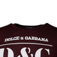 Dark Red D&G King Of Love Crew Neck T-shirt