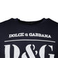 Blue D&G King Of Love Cotton Crew Neck T-shirt