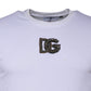 White DG Logo Cotton Crew Neck T-shirt