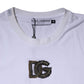 White DG Logo Cotton Crew Neck T-shirt