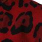 Red Leopard Print Cotton Sleeveless T-shirt