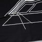 Black Graphic Print Nylon Crew Neck T-shirt