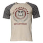 Beige Gray Graphic Print Cotton Crew Neck T-shirt