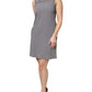 Gray Round Neck Sleeveless A-line Mini Dress