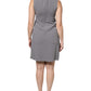 Gray Round Neck Sleeveless A-line Mini Dress