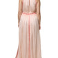 Pink Sleeveless Pleated A-line Maxi Dress