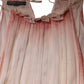 Pink Sleeveless Pleated A-line Maxi Dress