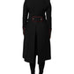 Black Single Breasted Trench Coat Jacket