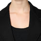 Black Viscose Single Breasted Blazer Jacket