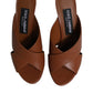 Maroon Logo KEIRA Leather Slides Sandals Shoes