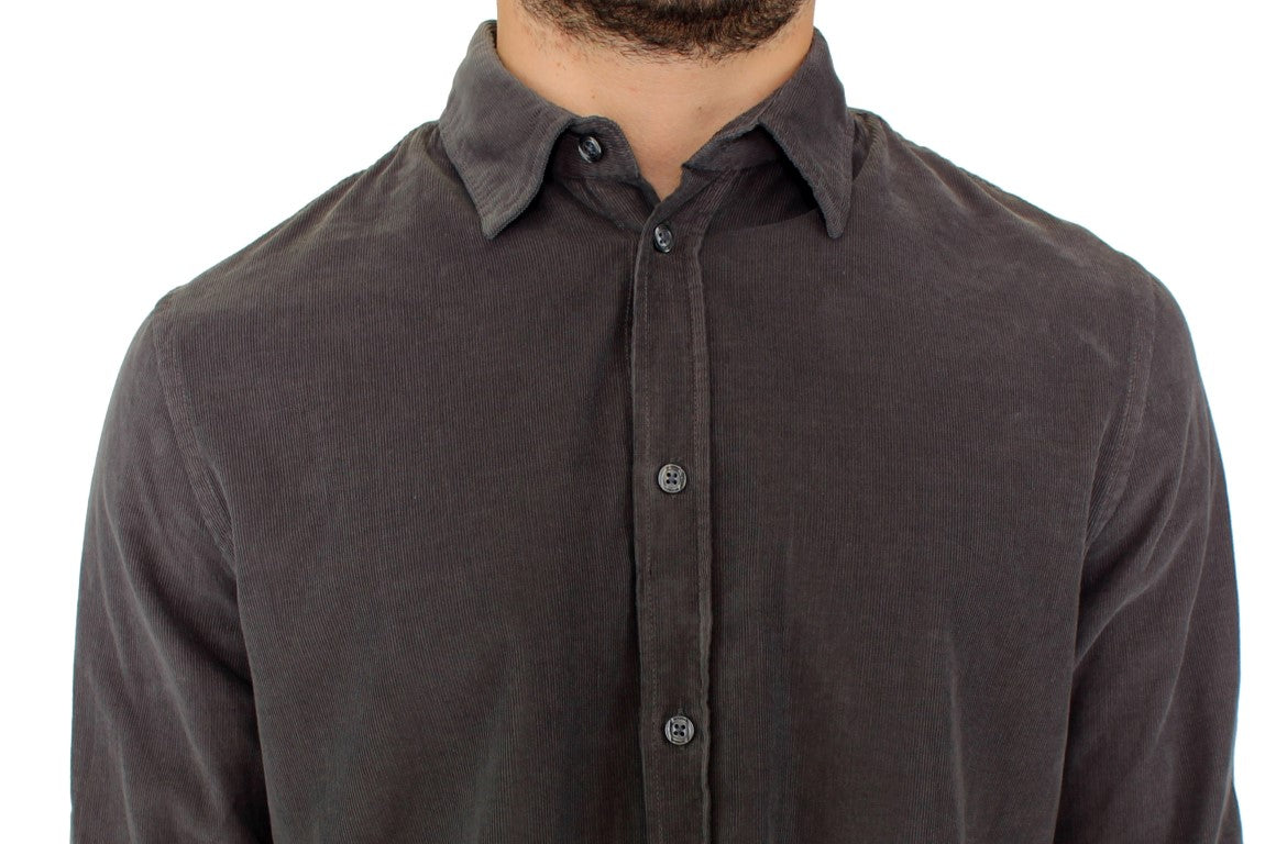 Chic Green Cotton Casual Men's Shirt