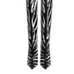 Black White Zebra Heels High Boots Shoes