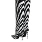 Black White Zebra Heels High Boots Shoes