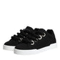 Black Portofino Low Top Sneakers Shoes