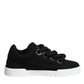 Black Portofino Low Top Sneakers Shoes