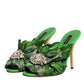 Green Crystal Slides KEIRA Sandal Shoes